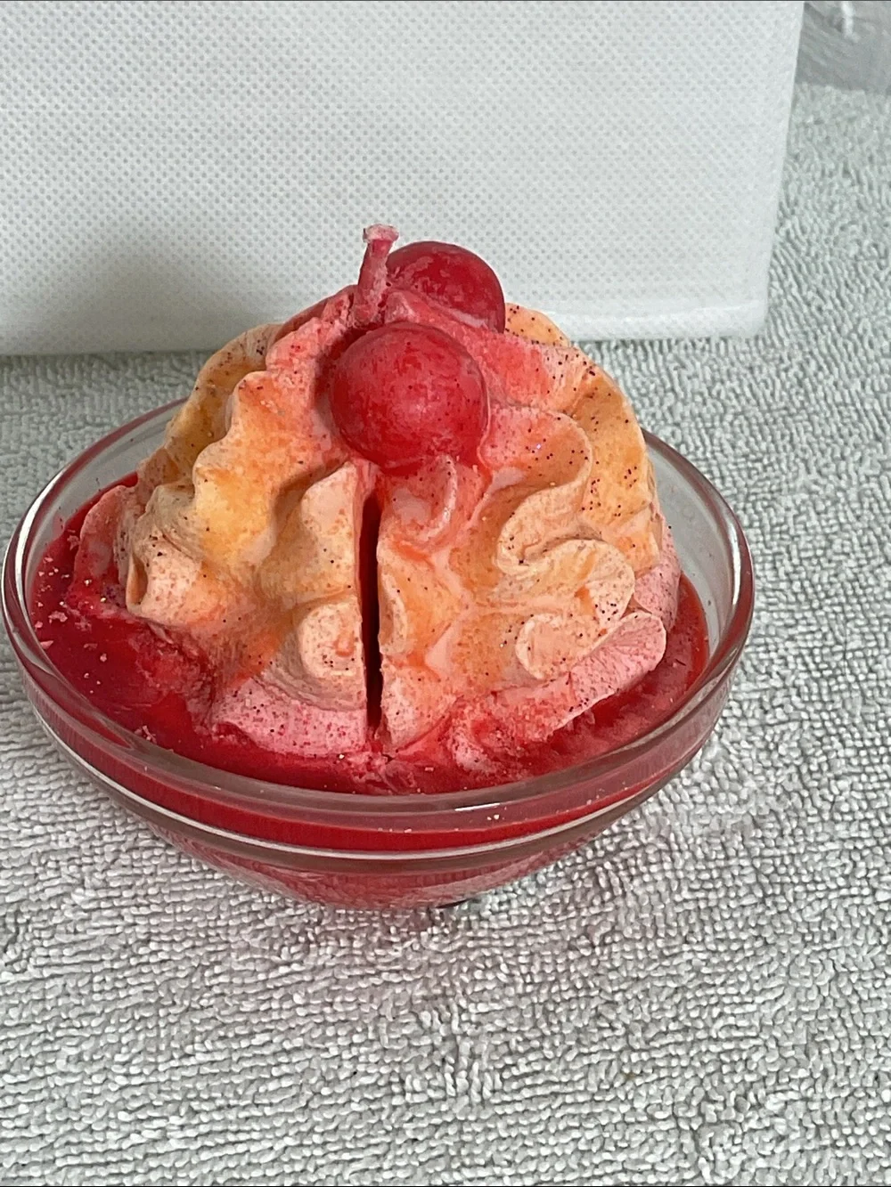 Dulce Candles Passion Fruit Dessert Ice Cream Sundae Soy Wax Candle NWT